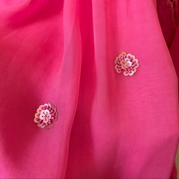 Free People Neon Moon Pink Embellished Babydoll Mini Dress NWT Boho SMALL - Picture 7 of 10